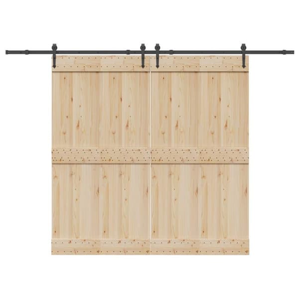 Skjutdörrsbeslag 305 cm stål svart