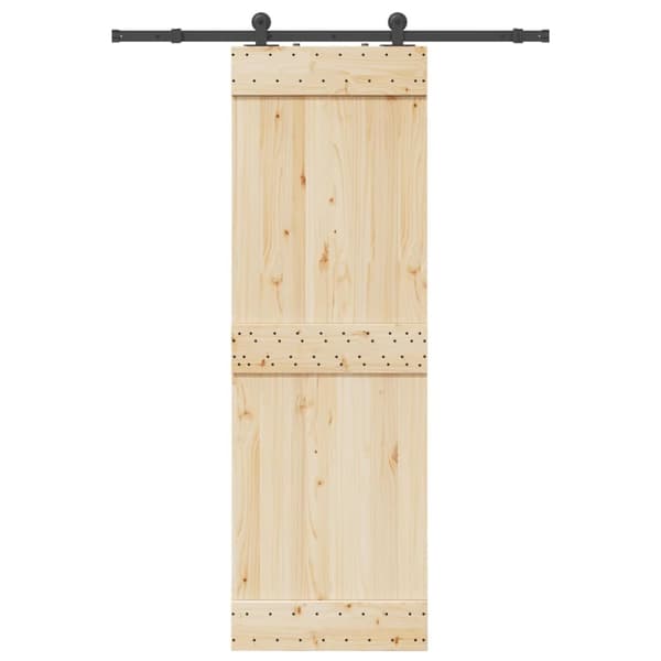 Skjutdörrsbeslag 152,5 cm stål svart