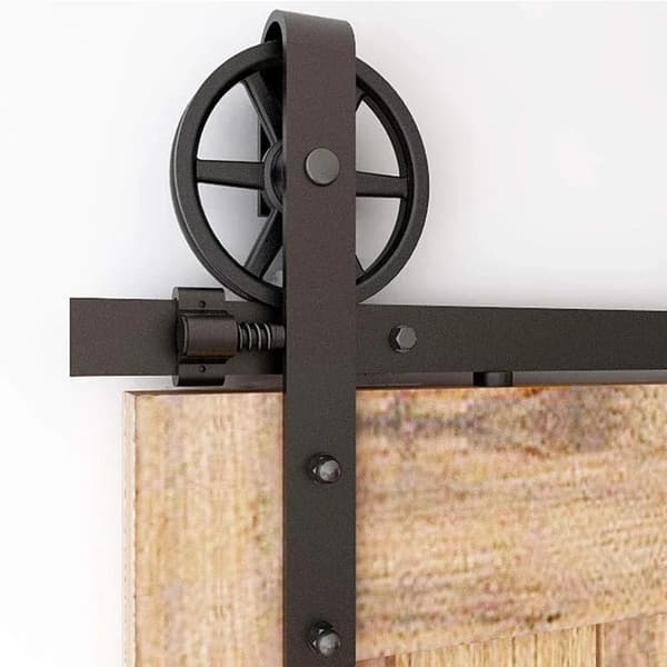 Skjutdörrsspårsats, ultraljudsoperation, hög belastningskapacitet,6,6FT 200cm Rail Kit, Hårdvarupaket