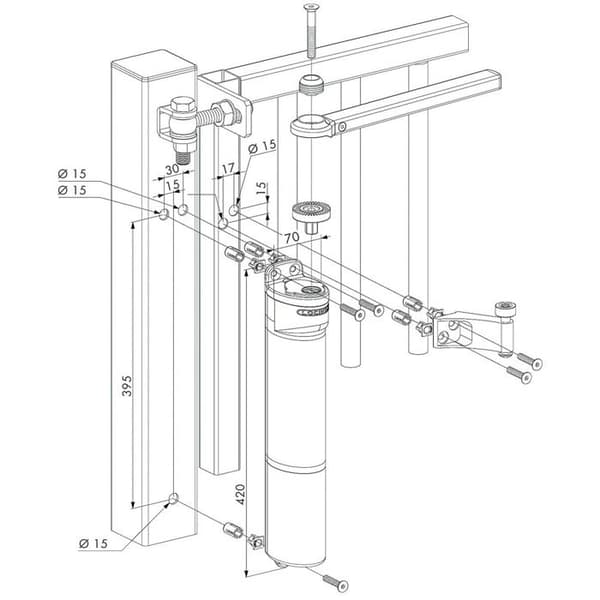 Dörrstängare VERTICLOSE 2 silver - LOCINOX - VERTICLOSE-2-ZILV