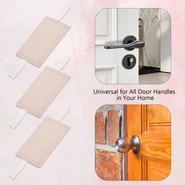 Dörrdämpare 3-pack, Ljuddämpande, Flexibel-Dörrstopp för Barn / Klämskydd