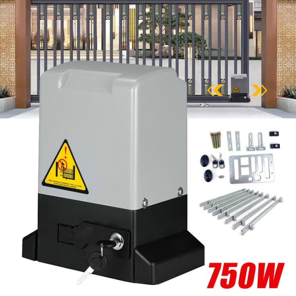 Sähkökäyttöinen liukuportin avauslaite, 750W teho, 2000kg kapasiteetti, kaukosäädin mukana