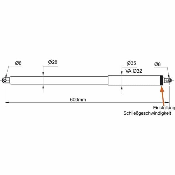 Diktator - 392301-2 - Direkt II 150 dörrstängare, dörrbredd upp till 1200 mm, galvaniserat stål 1 st.