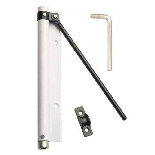 Dörrstängare Wolfpack vit anodiserad aluminium (blister 1 enhet#2013265923;