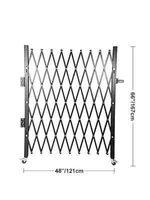 Fällbar säkerhetsgrind, hållbar stålstruktur, enkel installation,Svart 1,66x1,22m