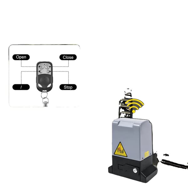 750W Elektrisk Skydedørsåbner, Fjernbetjening op til 50 meter, Maksimal vægt 1600 kg,220-240V