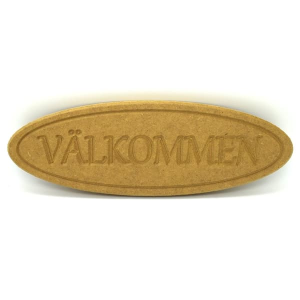 Välkommen svensk velkomsttræskilt med hængesæt