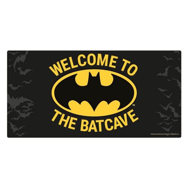 Batman Welcome To The Batcave Door Sign Black/Yellow One Size
