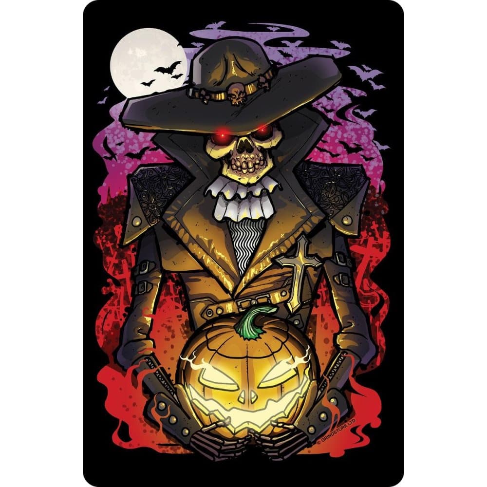 Greet Tin Card Undead Walker Halloween Plaque