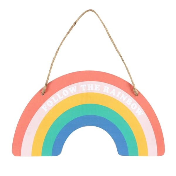 Something Different Follow The Rainbow Door Sign Rainbow One Size