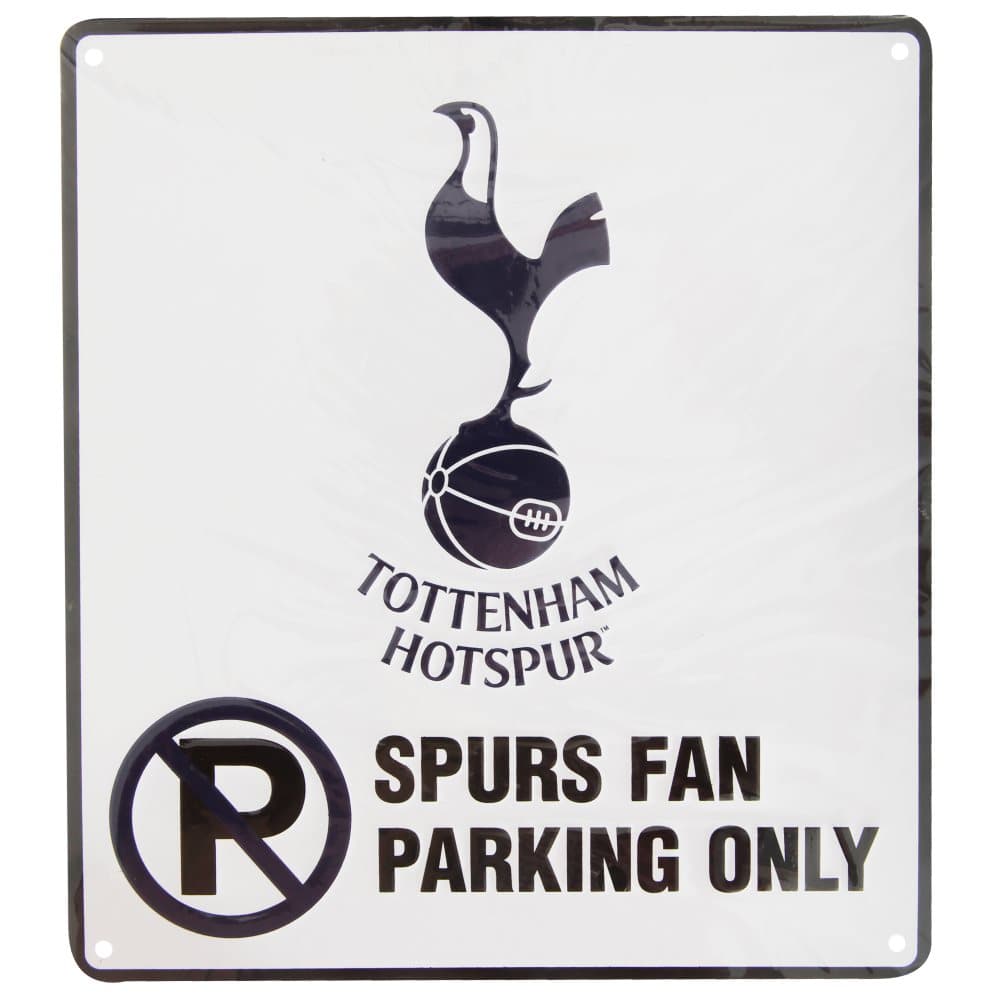 Tottenham Hotspur FC Officiell metall fotboll Crest ingen parkering skylt