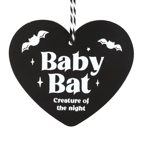 Something Different Baby Bat Heart Hanging Sign