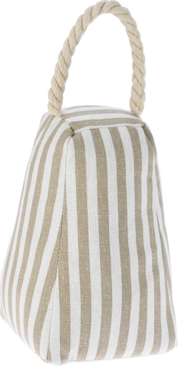 Dörrstopp Dekoration Randig Grå Beige 17 cm