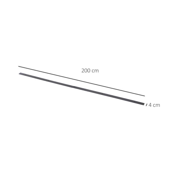 Skydedørs Hardware Kit, 200x4x0.6 cm, Brun