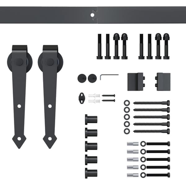 Skydedørs Hardware Kit, 200x4x0.6 cm, Brun