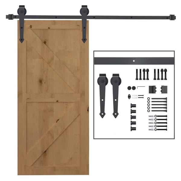 Skydedørs Hardware Kit, 200x4x0.6 cm, Brun