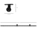 Miniatyrbillede 3 af 9: Skydedør Hardware Kit, 200x40x0.6 cm, Sort