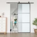 Miniatyrbillede 2 af 9: Skydedør Hardware Kit, 200x40x0.6 cm, Sort