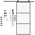 Miniatyrbillede 1 af 9: Skydedør Hardware Kit, 200x40x0.6 cm, Sort