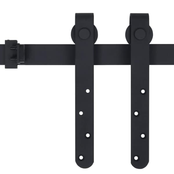 vidaXL Mini skjutdörrsbeslag för skåp kolstål 200 cm