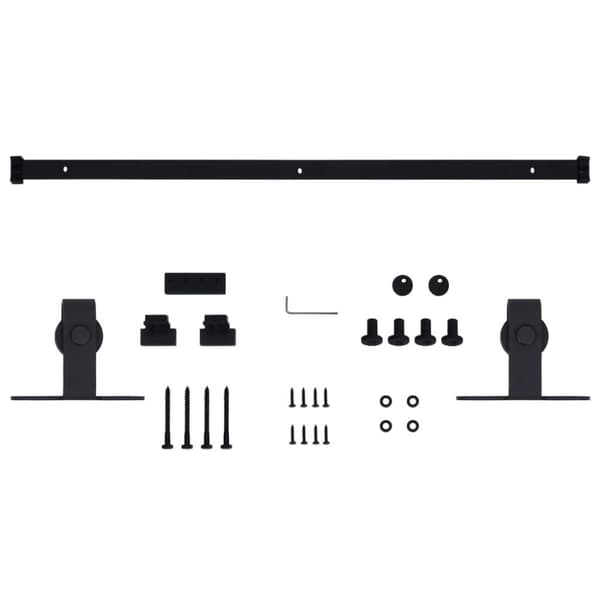 vidaXL Mini skyvedørsett karbonstål 122 cm