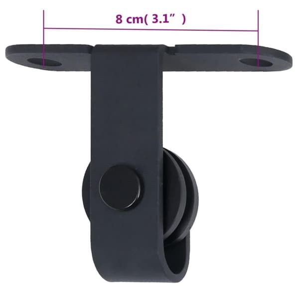 vidaXL Mini skyvedørsett karbonstål 122 cm