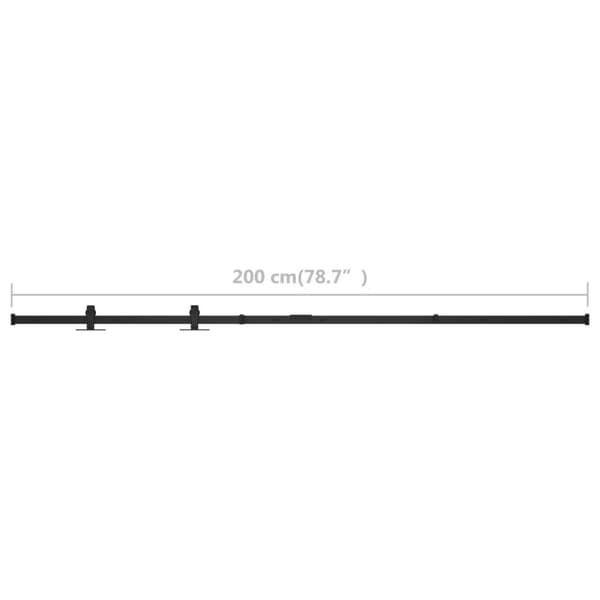 vidaXL Mini skyvedørsett karbonstål 200 cm