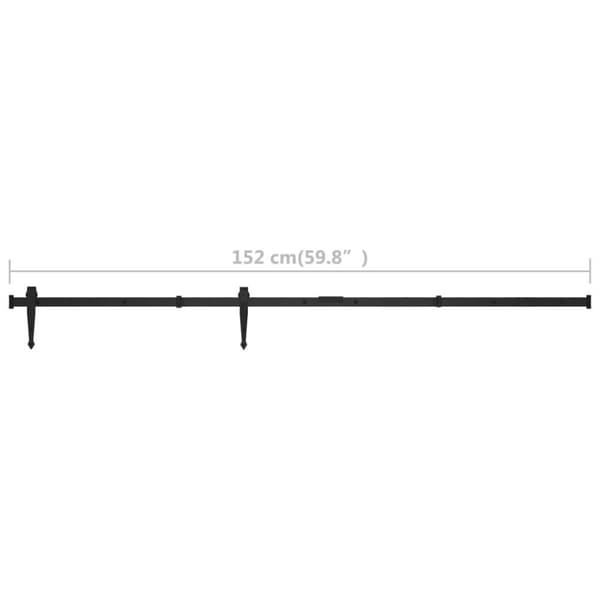 vidaXL Mini skyvedørsett karbonstål 152 cm