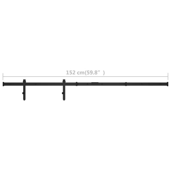 vidaXL mini-skydelågesæt til skabe kulstofstål 152 cm
