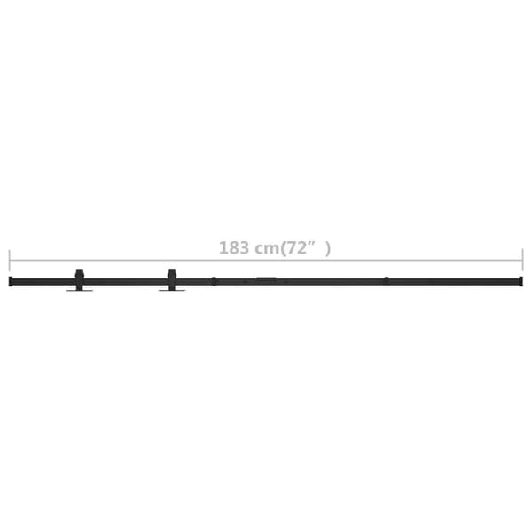 vidaXL Kaapin liukuoven asennussarja mini hiiliteräs 183 cm