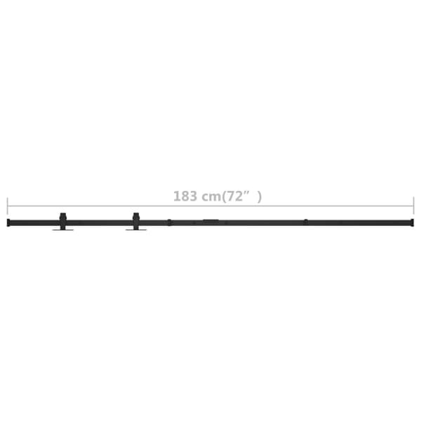vidaXL Kaapin liukuoven asennussarja mini hiiliteräs 183 cm