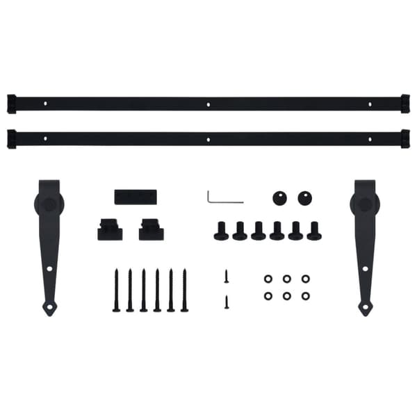 vidaXL Mini skyvedørsett karbonstål 183 cm