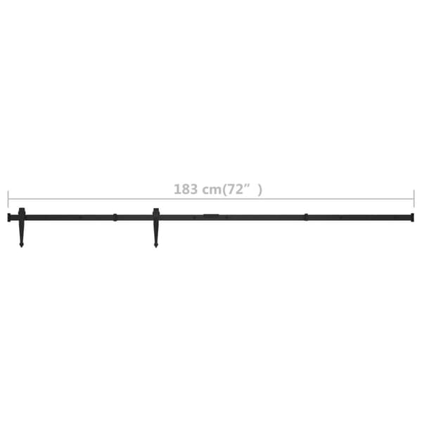 vidaXL Mini skyvedørsett karbonstål 183 cm