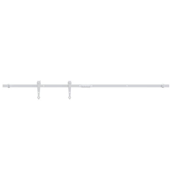 vidaXL Mini skyvedørsett karbonstål hvit 152 cm