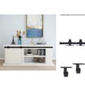 Pikkukuva 1 / 8: Oven Karmit - Living Kaapin liukuoven asennussarja mini hiiliteräs 200 cm