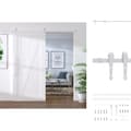 Miniatyrbillede 1 af 8: Dørkarme - Living skinnesæt til skydedør 183 cm stål hvid