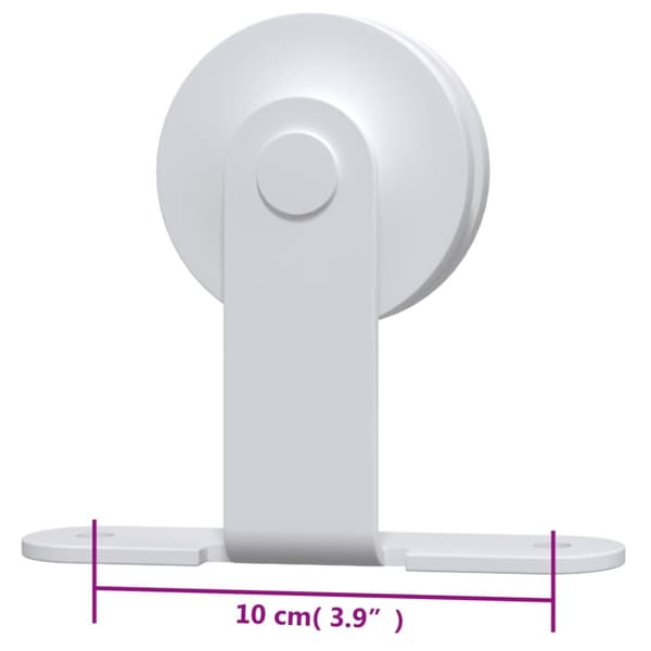 Skjutdörrsbeslag 183 cm stål vit - Skjutbeslag - Dörrbeslag - Home & Living