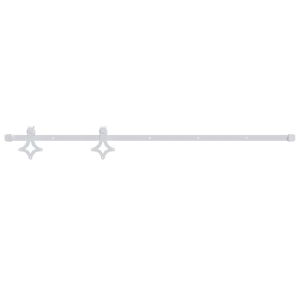 Skjutdörrsbeslag 183 cm stål vit - Skjutbeslag - Dörrbeslag - Home & Living