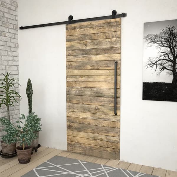 Skjutdörrsbeslag SKIEN 200 cm stål svart - Skjutbeslag - Dörrbeslag - Home & Living