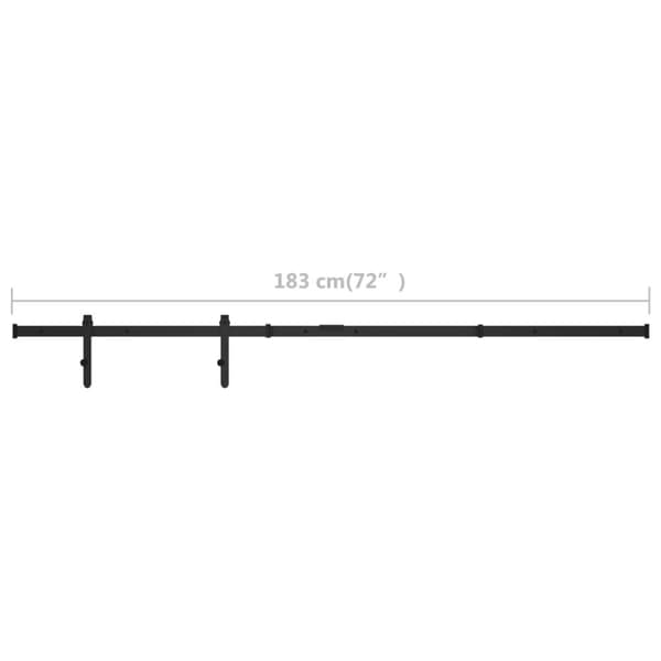 Mini-skydelågesæt til skabe kulstofstål 183 cm - Skydelågesæt - Skydelågeskinne - Home & Living