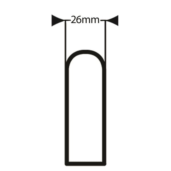 Brohåndtag i aluminium - 112 mm hulafstand - M8-gevind