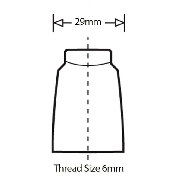 Brohåndtag i nylon - 117 mm hulafstand - M6 messinggevind