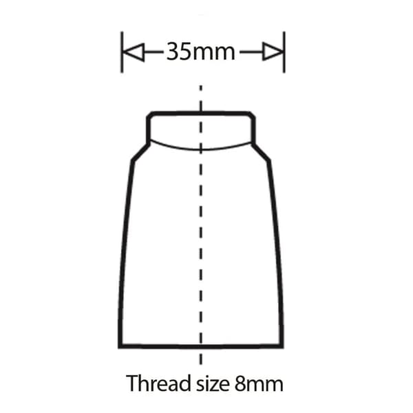 Brohåndtag i nylon - 179 mm hulafstand - M8 messinggevind