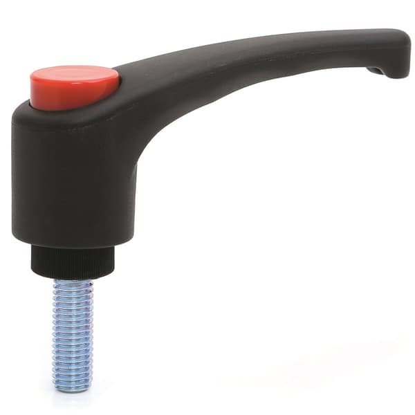 Spændehåndtag M12x30 han-nylon (zinkgevind)