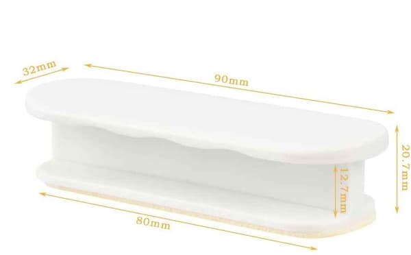 Door Handle - Self-adhesive White 2-pack