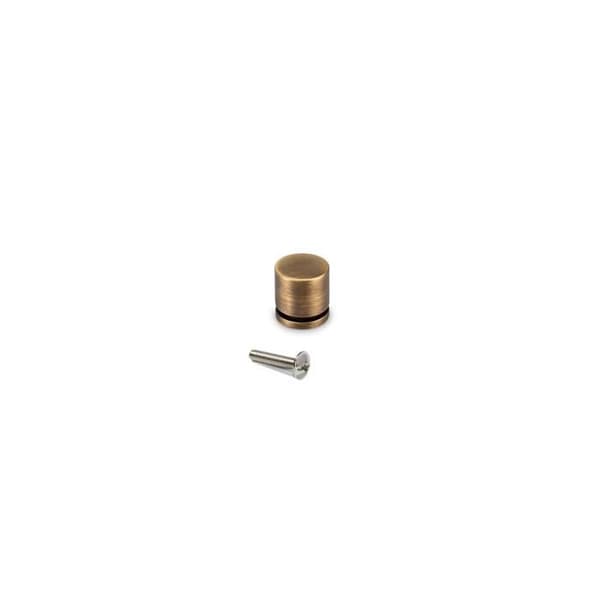 Emuca Set med 20 knoppar för Varadero-möbler, diameter 25 mm, Zamak, gammalt guld