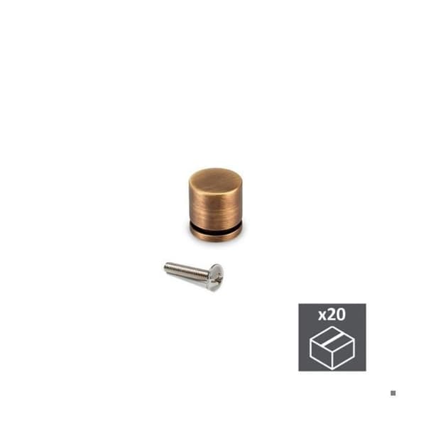 Emuca Set med 20 knoppar för Varadero-möbler, diameter 25 mm, Zamak, gammalt guld
