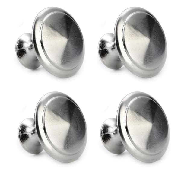 Knoppar 4-pack - Enkla knoppar i metall - Silverfärg