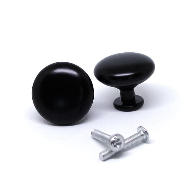 Knoppar 4-pack - Stilrena knoppar i metall - Svart