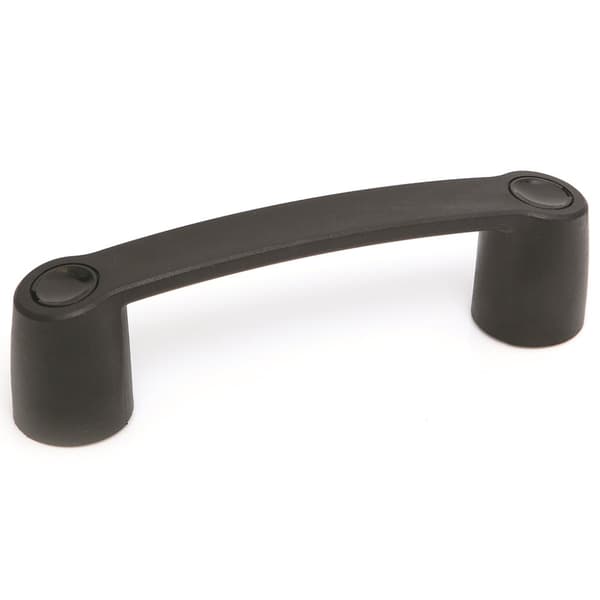 Muoviset siltakahvat 146mm Vahvistettu Nylon Matt Black Plain Bore (2 kpl)